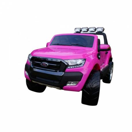 Voiture électrique FORD RANGER Wildtrike rose deux places bluetooth+LCD