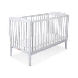 Lit bébé couronne gris + matelas