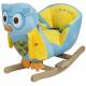 Bascule en bois hibou bleu babygo