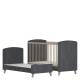 Lit bébé à barreaux transformable pour bébé Senja anthracite
