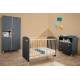 Lit bébé à barreaux transformable pour bébé Senja anthracite
