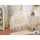 Lit bébé cododo avec parure coeur crème