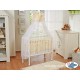 Lit bébé cododo avec parure prince/princesse crème