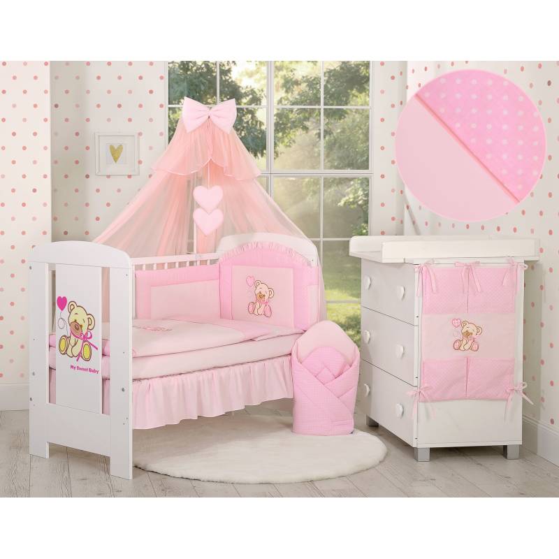 Housse de couette lit bébé 60x120 cm rose · 606F-122 Cremarosa