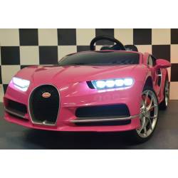 Voiture électrique Bugatti Chiron rose pour enfant