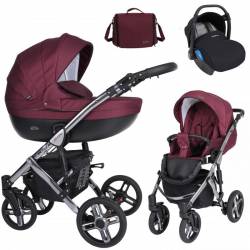 Poussette trio Lazzio premium - 16 coloris