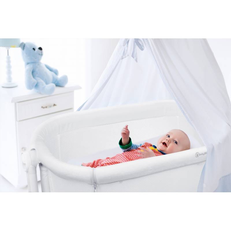 Lit bébé cododo crème Amila Babygo - Lit pour enfant avec matelas