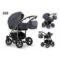 Poussette trio City Star gris anthracite et noir 208