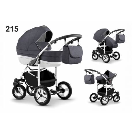 Poussette trio outlet noir et blanc