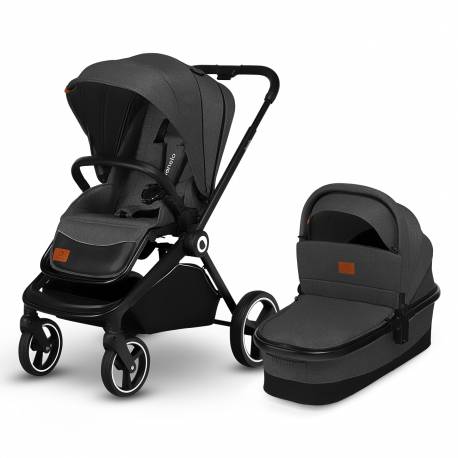 poussette 2 en 1 Mika Grey Graphite Lionelo - Poussette bébé