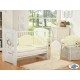 Lit bébé chic crème + parure 4 pièces