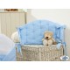 Lit bébé chic bleu + parure 4 pièces