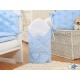 Lit bébé chic bleu + parure 4 pièces