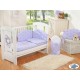 Lit bébé chic violet + parure 4 pièces