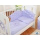 Lit bébé chic violet + parure 4 pièces