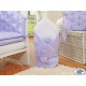 Lit bébé chic violet + parure 4 pièces