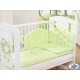 Lit bébé chic vert + parure 4 pièces