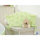 Lit bébé chic vert + parure 4 pièces