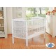 Lit bébé évolutif blanc en osier