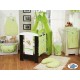 Lit et Parure de lit bébé bonne nuit vert