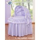 Berceau et parure complète avec jupe violet