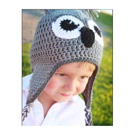 bonnet pour bébé koala gris