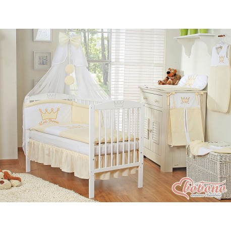 Parure de lit bébé prince ou princesse crème