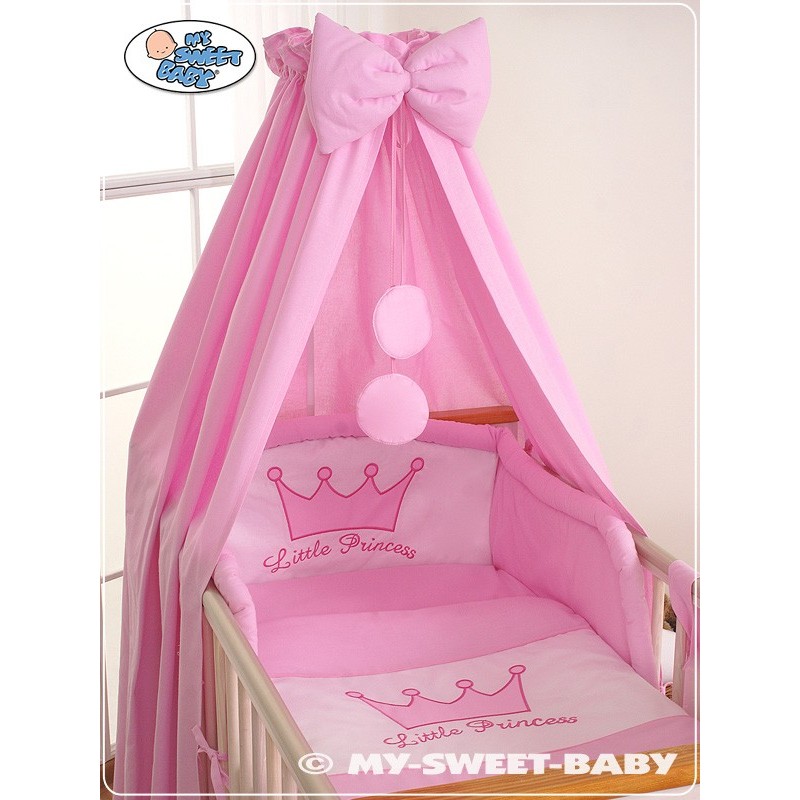 Parure de Linge Lit Bébé 11 pcs Moustiquaire Rose Prince