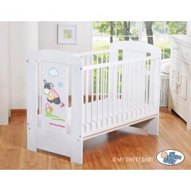 Lit bébé âne rose