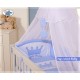 Parure de lit bébé prince ou princesse bleu