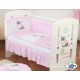 Lit et parure de lit bébé âne rose