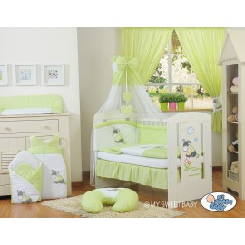 Parure de lit bébé âne vert