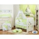 Lit et parure de lit bébé âne vert