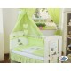 Lit et parure de lit bébé âne vert