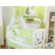 Lit et parure de lit bébé âne vert