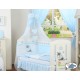Lit et parure de lit bébé âne bleu