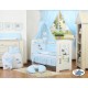 Lit et parure de lit bébé âne bleu