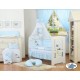 Lit et parure de lit bébé âne bleu