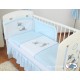 Lit et parure de lit bébé âne bleu