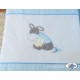 Lit et parure de lit bébé âne bleu