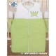 Parure de lit bébé prince ou princesse vert
