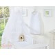 Parure de lit bébé deux coeurs blanc