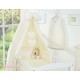 Parure de lit bébé deux coeurs crème