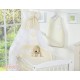 Parure de lit bébé deux coeurs crème