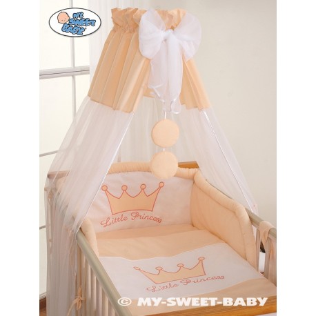 Parure de lit bébé prince ou princesse pêche