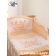 Parure de lit bébé prince ou princesse pêche