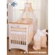 Parure de lit bébé prince ou princesse pêche