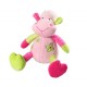 Doudou mouton en velours avec hochet