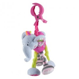 Peluche avec vibration éléphant pour poussette ou cosy