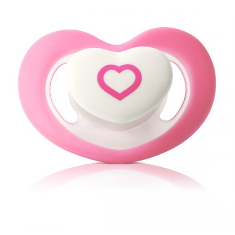 sucette forme coeur rose 6 mois et plus